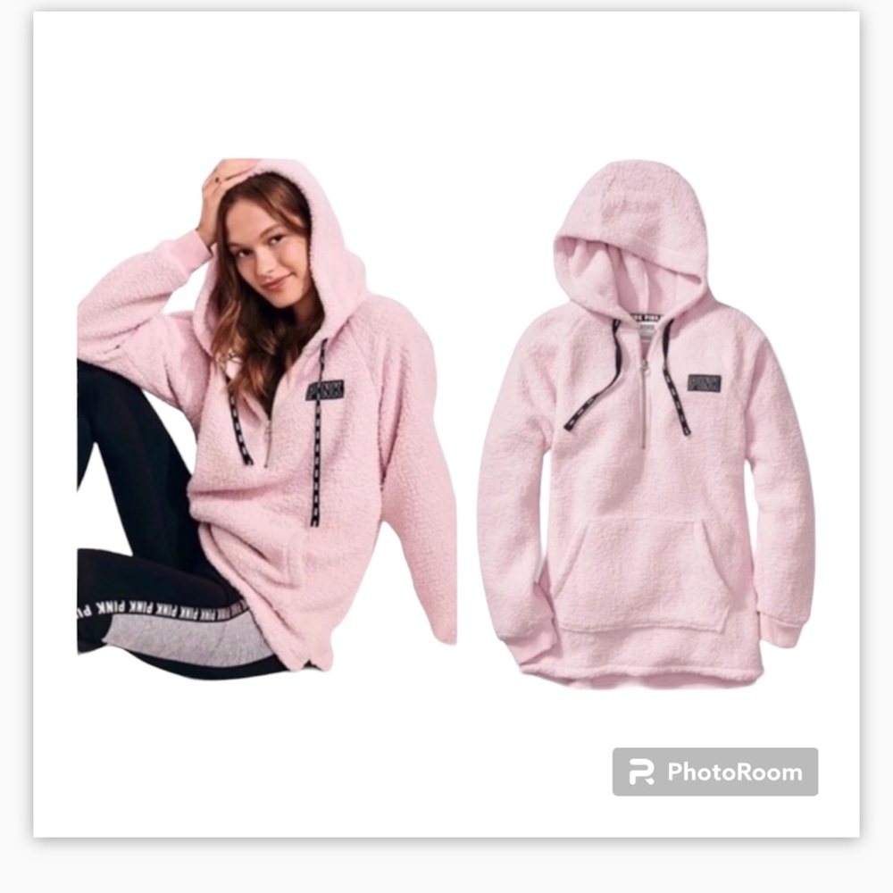 Victoria’s Secret Pink Sherpa Hoodie Sz L